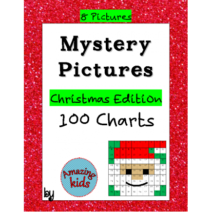 Mystery Pictures – Christmas Edition - Math 100 Chart Numbers